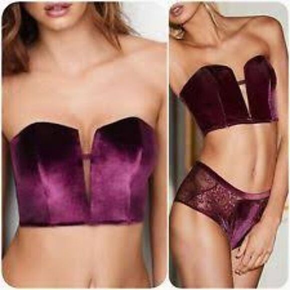 Victoria's Secret Velvet Mini Corset Bustier 2381 - Picture 2 of 4